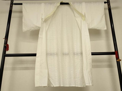 平和屋着物＊夏物 長襦袢 レース 草花文 白色 綿 逸品 AABH9385jd