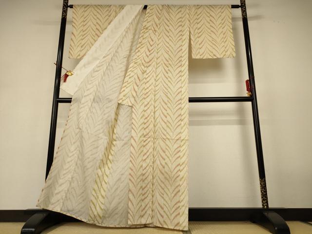 平和屋着物＊夏物 小紋 紗 間道 AABH9389jd