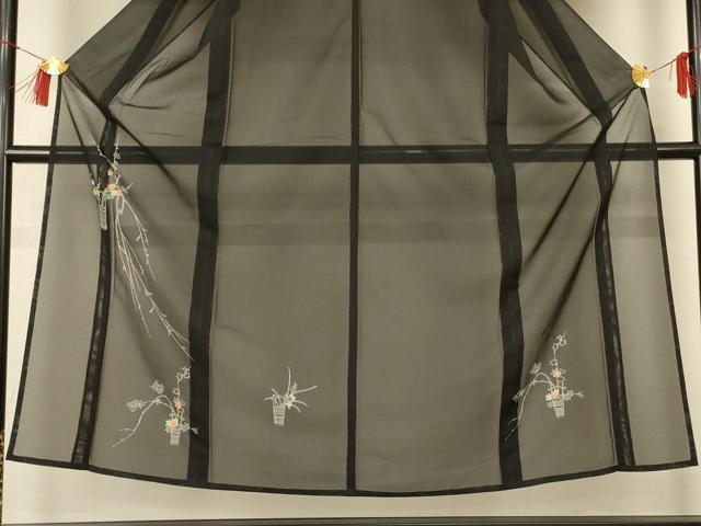 平和屋着物＊夏物 訪問着 絽 飾花文 正絹 逸品 AABH9390jd