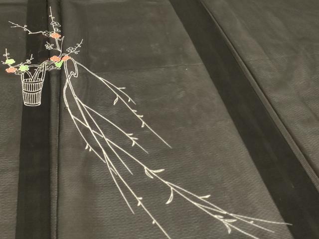 平和屋着物＊夏物 訪問着 絽 飾花文 正絹 逸品 AABH9390jd