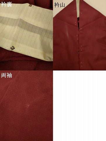 平和屋着物＊夏物 色無地 絽 赤褐色 洗える着物 AABH9404jd