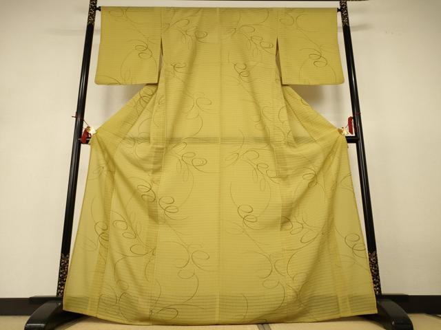 平和屋着物＊夏物 小紋 幾何学文様 洗える着物 AABH9408jd