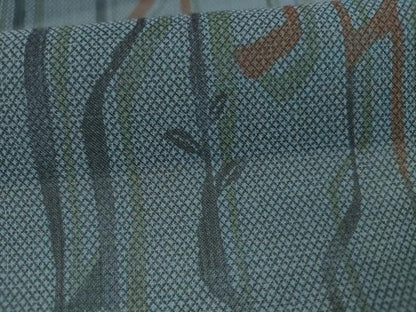 平和屋着物＊夏物　小紋　紗　枝葉文　洗える着物　AABH9413jd
