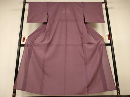 平和屋着物＊夏物　色無地　絽　煤竹色　正絹　逸品　AABH9420jd