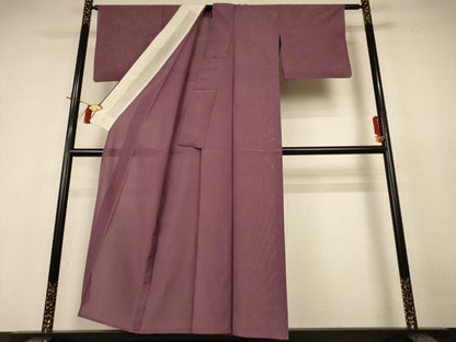 平和屋着物＊夏物　色無地　絽　煤竹色　正絹　逸品　AABH9420jd