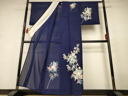 平和屋着物＊夏物 訪問着 絽 草花文 正絹 逸品 AABH9422jd