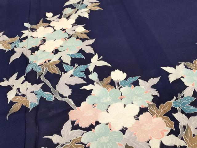 平和屋着物＊夏物　訪問着　絽　草花文　正絹　逸品　AABH9422jd 平和屋着物＊夏物 訪問着 絽 草花文 正絹 逸品 AABH9422jd