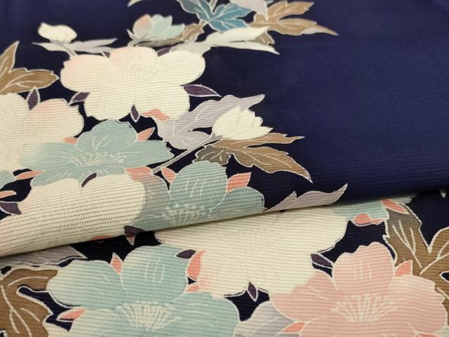 平和屋着物＊夏物　訪問着　絽　草花文　正絹　逸品　AABH9422jd 平和屋着物＊夏物 訪問着 絽 草花文 正絹 逸品 AABH9422jd