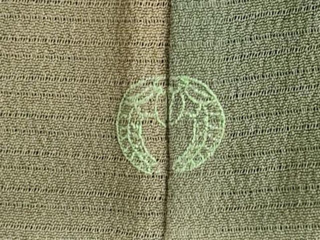 平和屋着物＊夏物　小紋　絽縮緬　霞文　正絹　逸品　AABD8971jd 平和屋着物＊夏物 小紋 絽縮緬 霞文 暈し染め 正絹 逸品 AABH9429jd