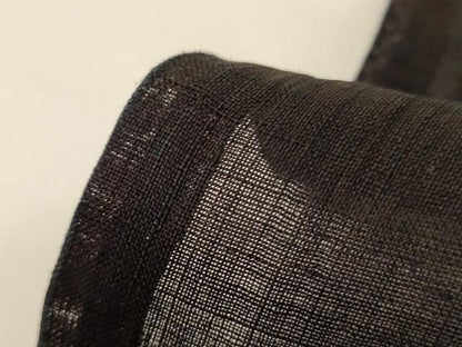 平和屋着物＊夏物　男性　上布　色無地　紫黒色　麻　逸品　AABH9431jd