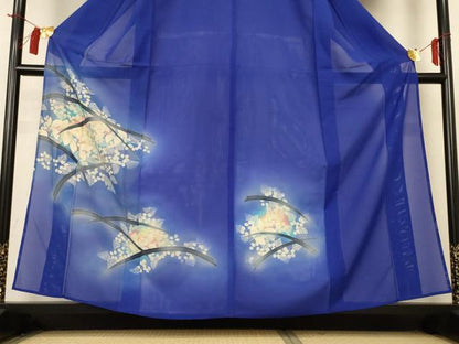 平和屋着物＊夏物 訪問着 絽 草花文 暈し染め 正絹 逸品 AABH9433jd
