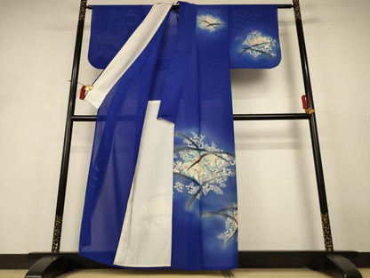 平和屋着物＊夏物 訪問着 絽 草花文 暈し染め 正絹 逸品 AABH9433jd