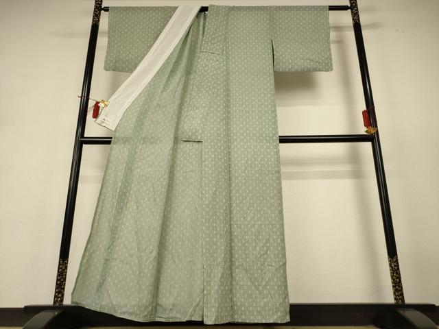 平和屋着物＊夏物 小紋 幾何学文様 やまと誂製 洗える着物 AABH9434jd