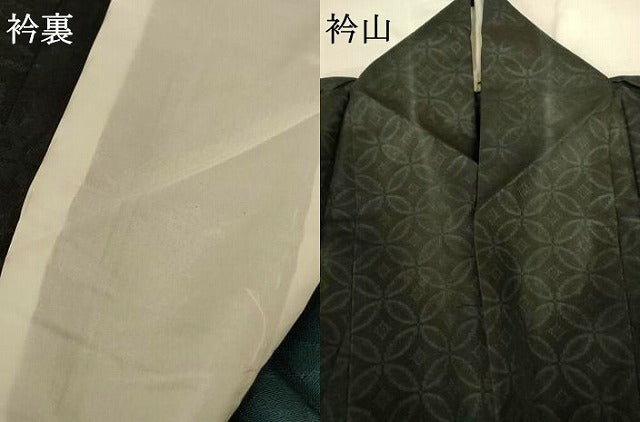 平和屋着物＊夏物 小紋 紗 七宝文 正絹 逸品 AABH9438jd