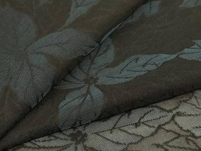 平和屋着物＊夏物　小紋　風通紗　草花文　正絹　逸品　AABH9439jd