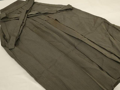平和屋着物＊夏物 男性 行灯袴 縞 正絹 逸品 AABH9440jd
