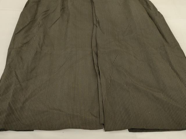 平和屋着物＊夏物 男性 行灯袴 縞 正絹 逸品 AABH9440jd