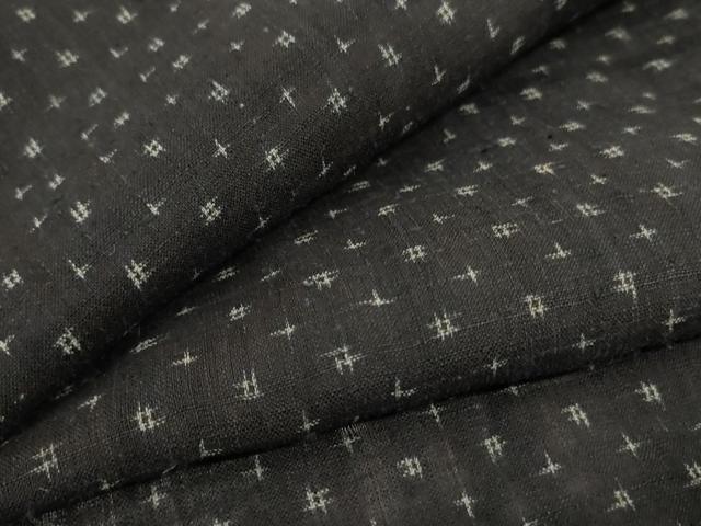 平和屋着物＊夏物 上布 井桁絣 麻 逸品 AABH9443jd