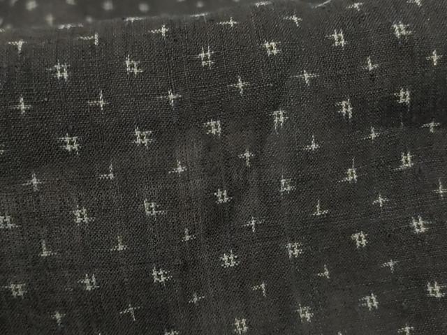 平和屋着物＊夏物 上布 井桁絣 麻 逸品 AABH9443jd