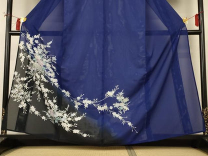 平和屋着物＊夏物　訪問着　絽　草花文　暈し染め　洗える着物　AABH9445jd