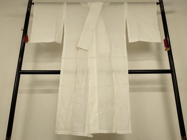 平和屋着物＊夏物 長襦袢 絽 流水舞葉文 鳥の子色 麻 AABH9447jd
