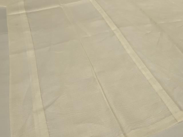 平和屋着物＊夏物 長襦袢 絽 流水舞葉文 鳥の子色 麻 AABH9447jd