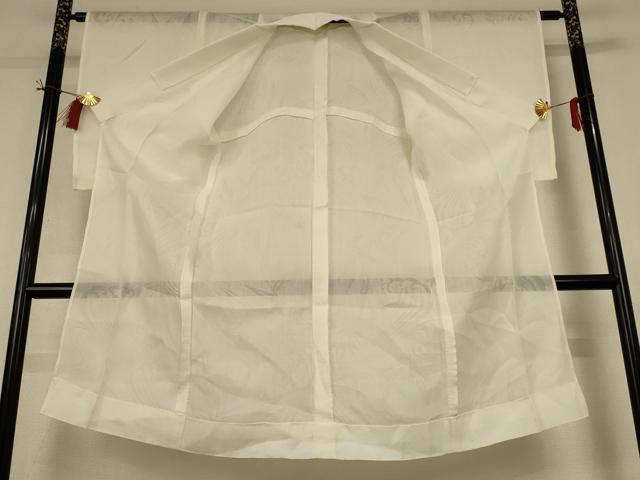 平和屋着物＊夏物 長襦袢 流水笹紋紗 鳥の子色 麻 AABH9453jd