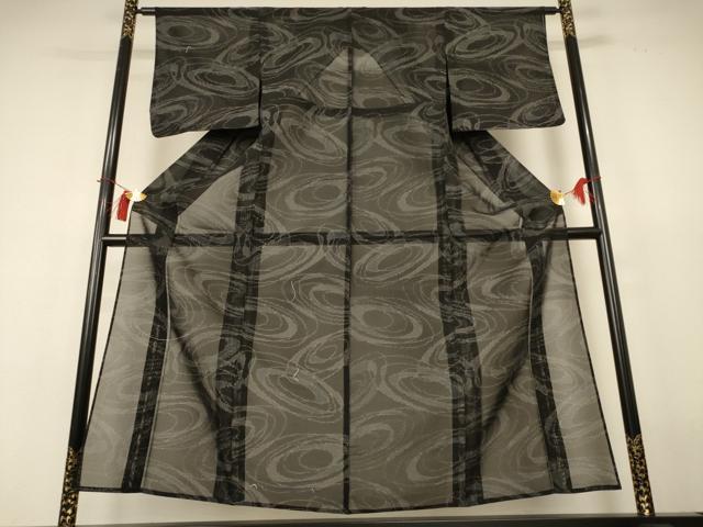 平和屋着物＊夏物 紗紬 幾何学文様 正絹 逸品 未使用 AABH9454jd