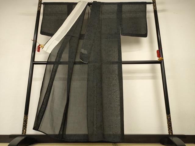 平和屋着物＊夏物 本場大島紬 夏大島 草花文 正絹 逸品 AABH9456jd