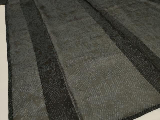 平和屋着物＊夏物 本場大島紬 夏大島 草花文 正絹 逸品 AABH9456jd