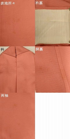 平和屋着物＊夏物 色無地 絽 宍色 正絹 逸品 AABH9459jd