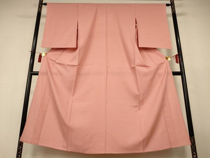 平和屋着物＊夏物 色無地 絽 宍色 正絹 逸品 AABH9459jd