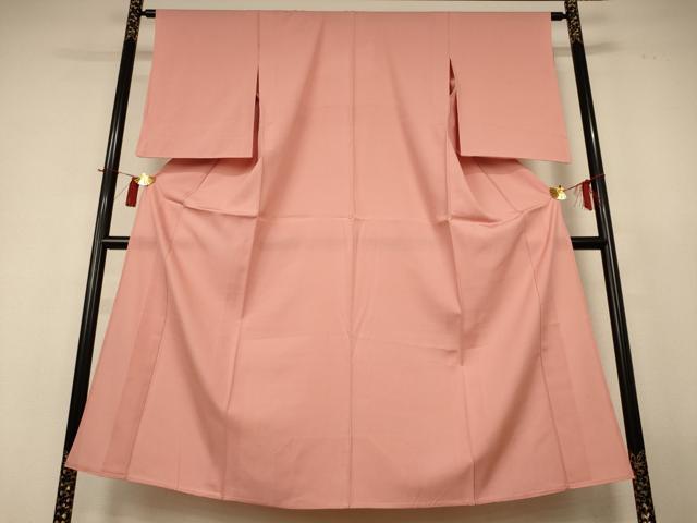 平和屋着物＊夏物 色無地 絽 宍色 正絹 逸品 AABH9459jd