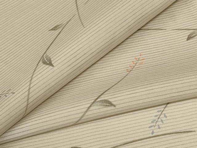 平和屋着物＊夏物 小紋 絽 枝葉文 洗える着物 AABH9467jd