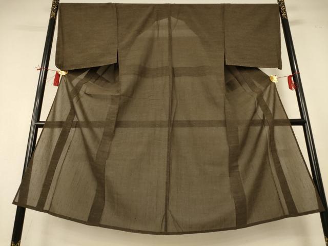 平和屋着物＊夏物 男性 盛夏結城 霞文 反端付き 正絹 逸品 未使用 AABH9468jd