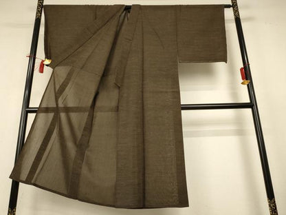 平和屋着物＊夏物 男性 盛夏結城 霞文 反端付き 正絹 逸品 未使用 AABH9468jd