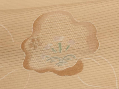 平和屋着物＊夏物　小紋　絽　草花文　洗える着物　AABH9472jd