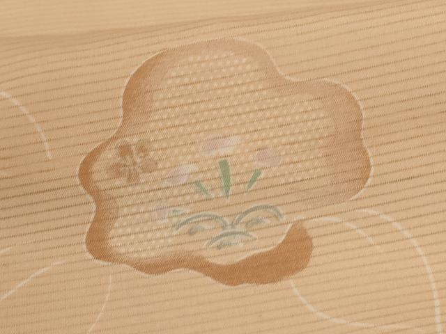 平和屋着物＊夏物　小紋　絽　草花文　洗える着物　AABH9472jd