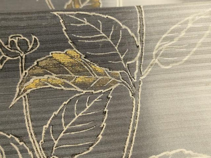 平和屋着物＊夏物 訪問着 紗 草花文 暈し染め 金彩 正絹 逸品 AABH9473jd