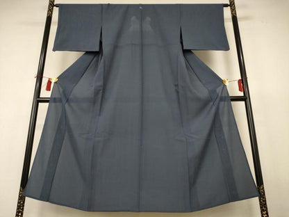 平和屋着物＊夏物 色無地 絽 錆鼠色 正絹 逸品 AABH9479jd