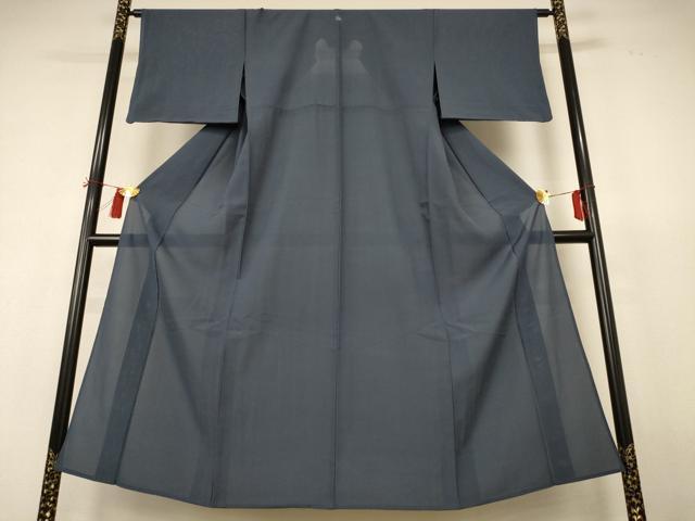 平和屋着物＊夏物 色無地 絽 錆鼠色 正絹 逸品 AABH9479jd