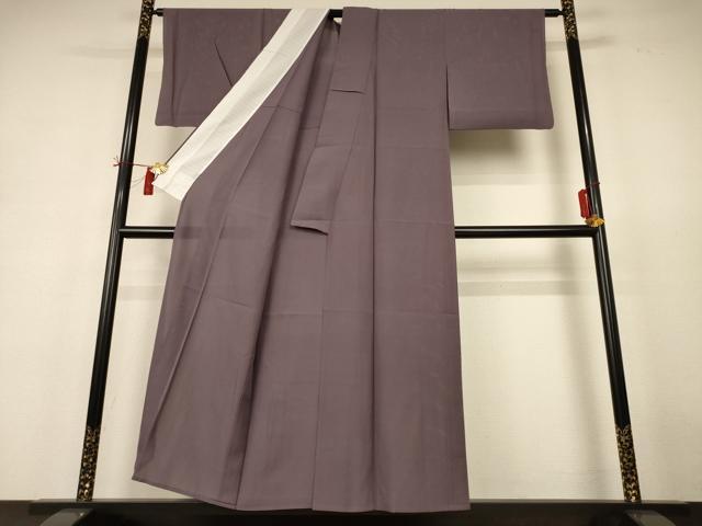 平和屋着物＊夏物 色無地 絽 江戸鼠色 正絹 逸品 AABH9481jd