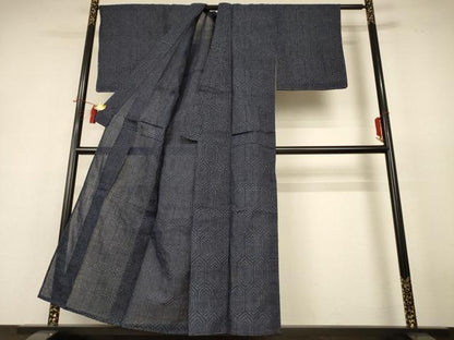 平和屋着物＊夏物 紗紬 子持ち亀甲 正絹 逸品 AABH9482jd