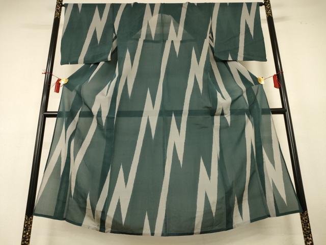 平和屋着物＊夏物 小紋 紗 稲妻 正絹 逸品 AABH9486jd