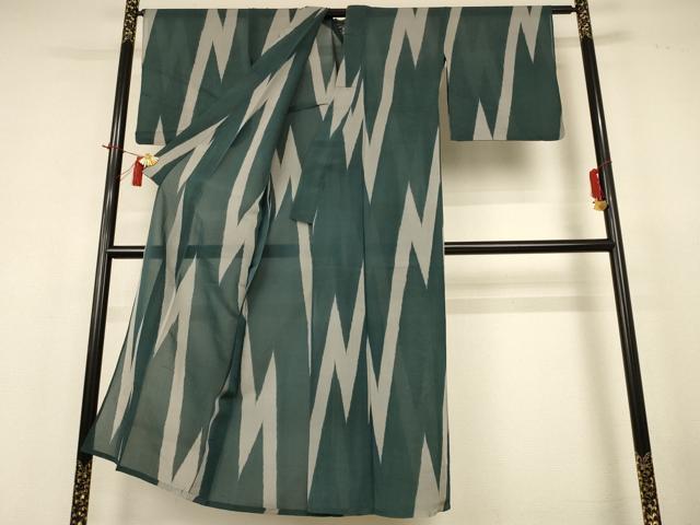 平和屋着物＊夏物 小紋 紗 稲妻 正絹 逸品 AABH9486jd