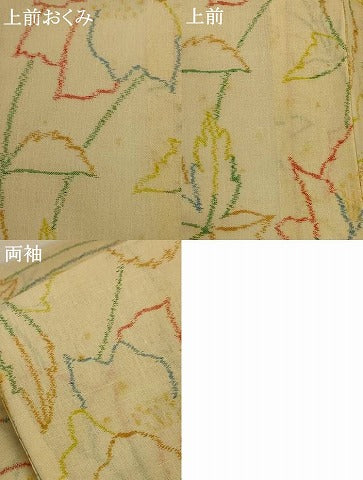 平和屋着物＊夏物 小紋 紗 草花文 AABH9488jd