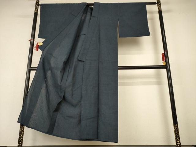 平和屋着物＊夏物 色無地 ちぢみ織 百入茶色 AABH9489jd