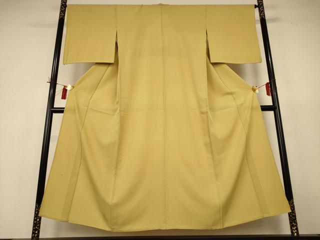 平和屋着物＊夏物 色無地 絽 玉蜀黍色 正絹 逸品 AABH9490jd