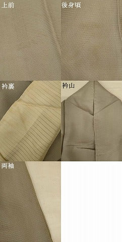 平和屋着物＊夏物 色無地 絽 絹鼠色 正絹 逸品 AABH9491jd