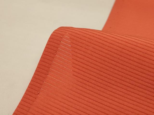 平和屋着物＊夏物 色無地 絽 鉛丹色 正絹 逸品 AABH9493jd